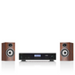 Bowers & Wilkins 707 S3 Bookshelf Speakers and Rotel A11 Amplifier - Mocha