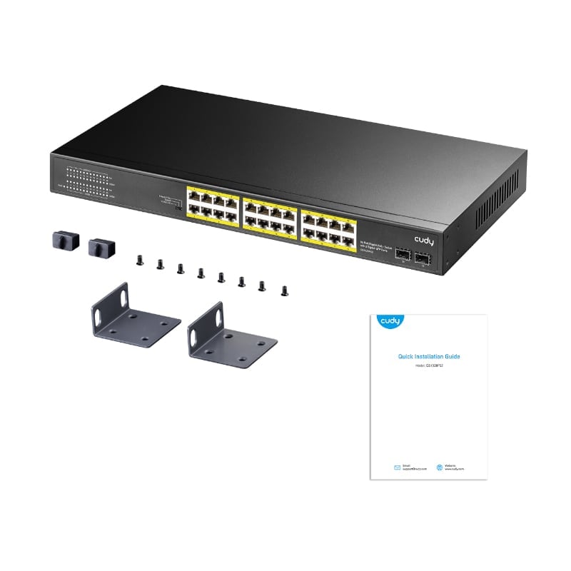 cudy 24-Port Gigabit PoE+ Unmanaged Switch