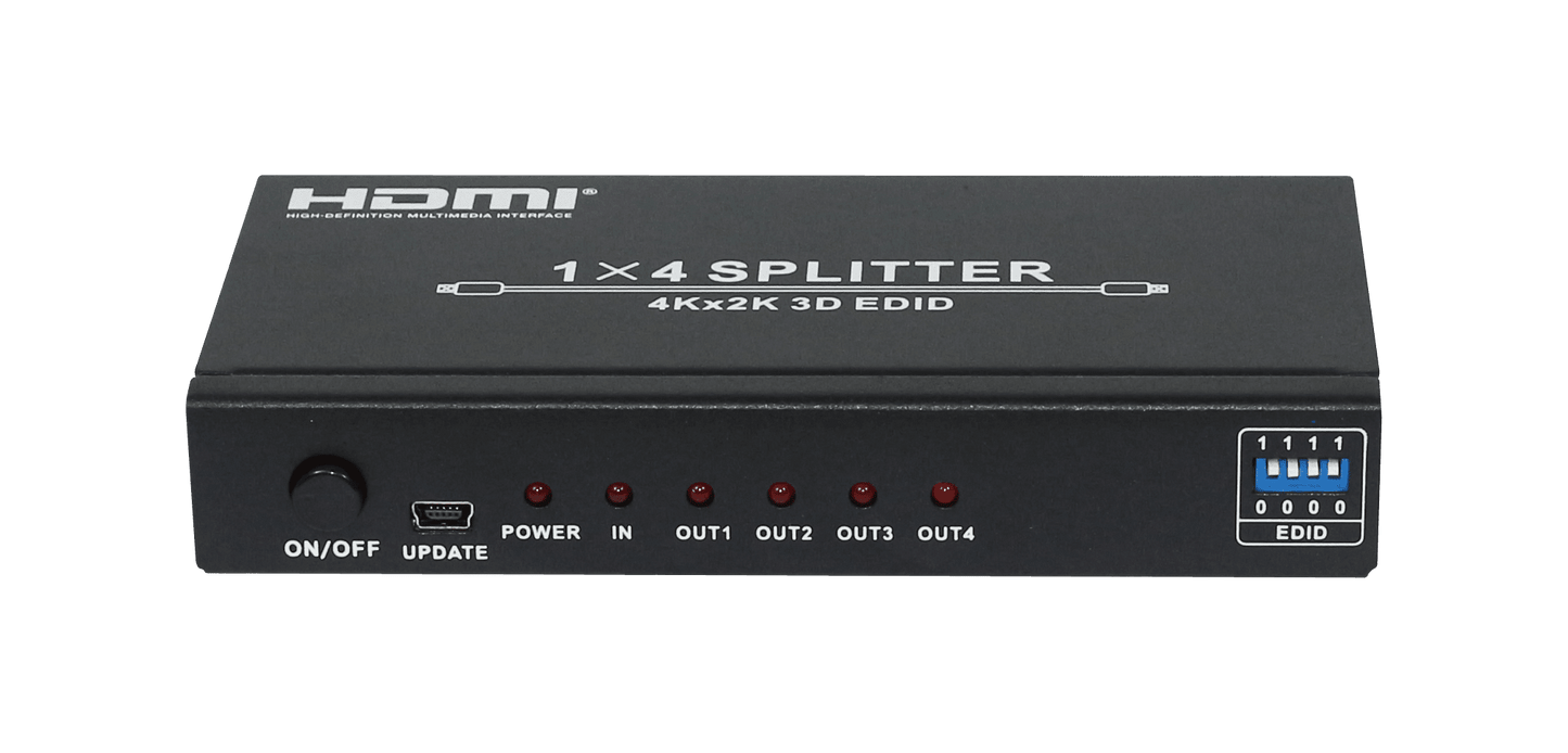 HDCVT 1×4 HDMI 1.4 Splitter supports HDCP1.4 and EDID