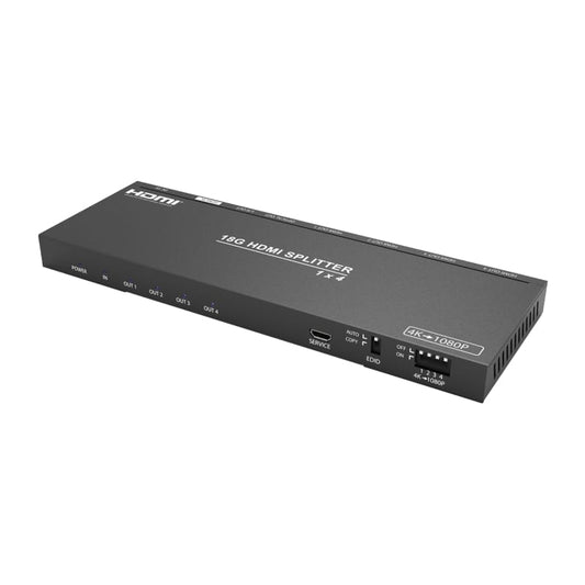 HDCVT 1×4 HDMI 2.0 Splitter with Scaler/Audio Extract EDID HDCP 2.2