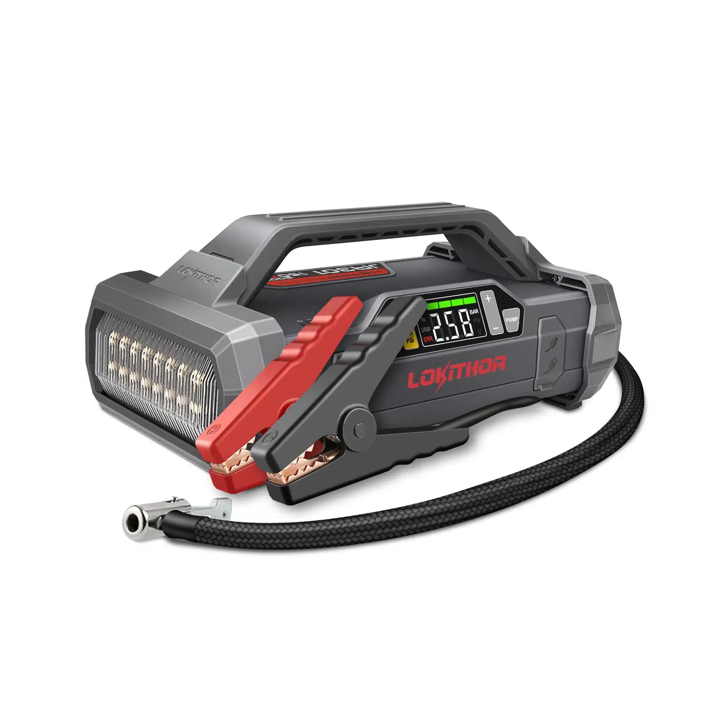 LOKITHOR 4 in 1 Jump Starter and Air Compressor