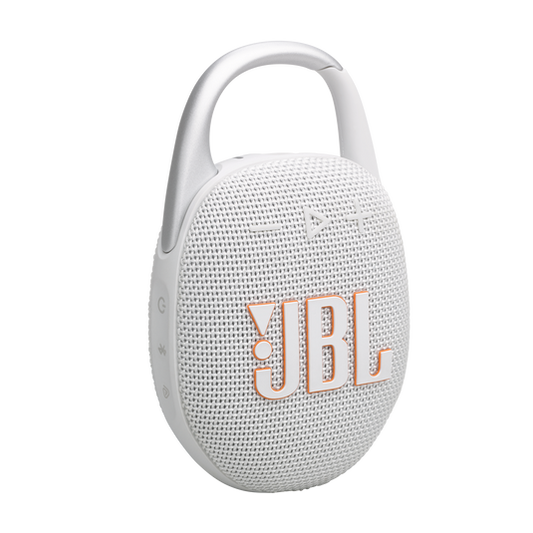 JBL Clip 5 Ultra-Portable and Waterproof Bluetooth Speaker - White