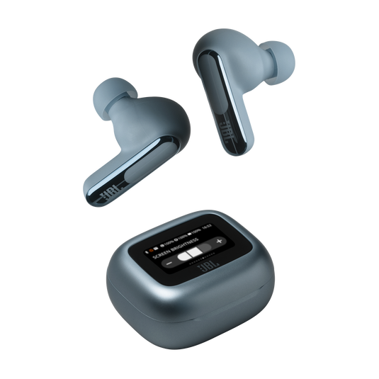 JBL Live Beam 3 True Wireless Noise-Canceling Earbuds with Stick-Closed Design and Smart Charging Case - Blue