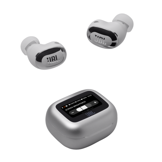 JBL Live Buds 3 True Wireless Noise-Cancelling Bud-Type Earbud with Smart Charging Case - Silver