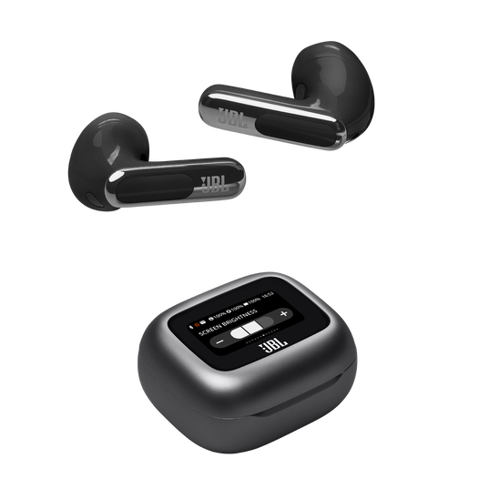 JBL Live Flex 3 True wireless noise-cancelling earbuds with open-stick design and Smart Charging Case - Black