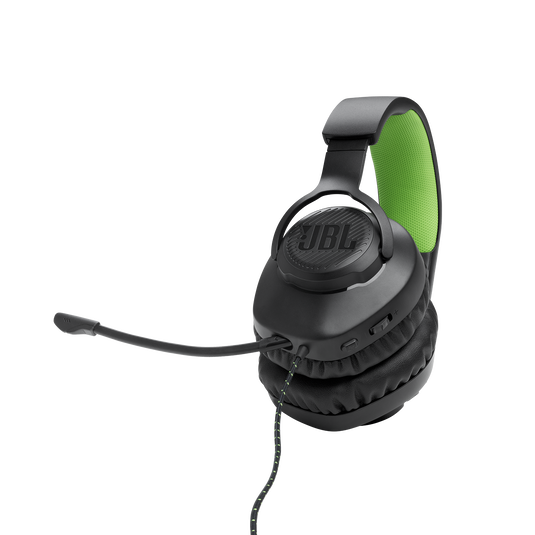 JBL Quantum 100X Console Wired Over-Ear Gaming Headset with Detachable Mic - Black/Green