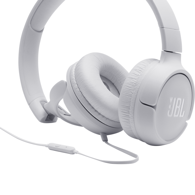 JBL TUNE 500 Wired On-Ear Headphones - White