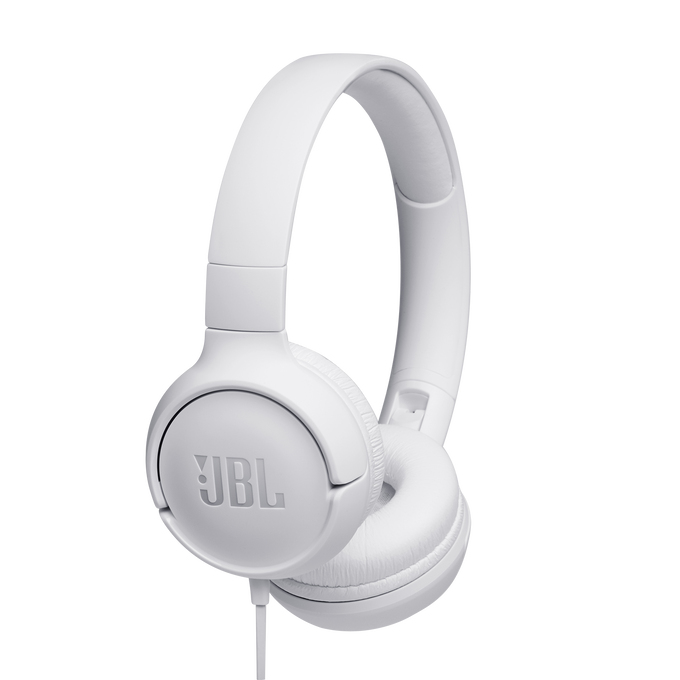 JBL TUNE 500 Wired On-Ear Headphones - White