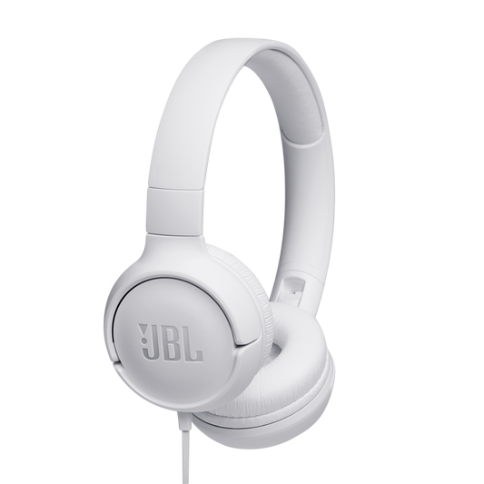 JBL TUNE 500 Wired On-Ear Headphones - White