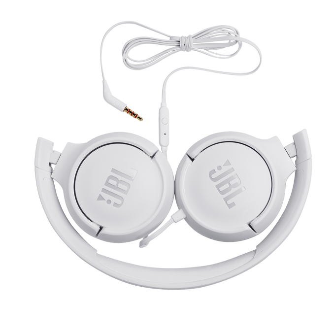 JBL TUNE 500 Wired On-Ear Headphones - White