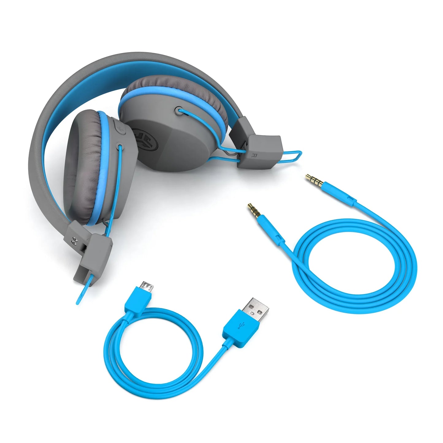 JLab Audio JBuddies Studio Wireless & Wired On-Ear Kids Headphones - Blue/Grey