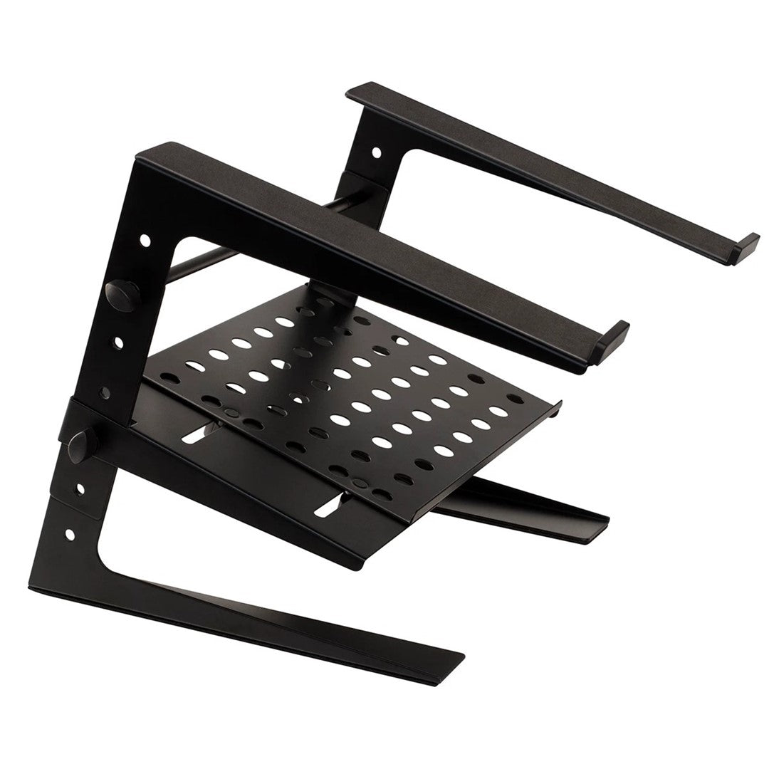 Power Works JS-LPT200 Dual-Tier Laptop/DJ Stand - Each - Black