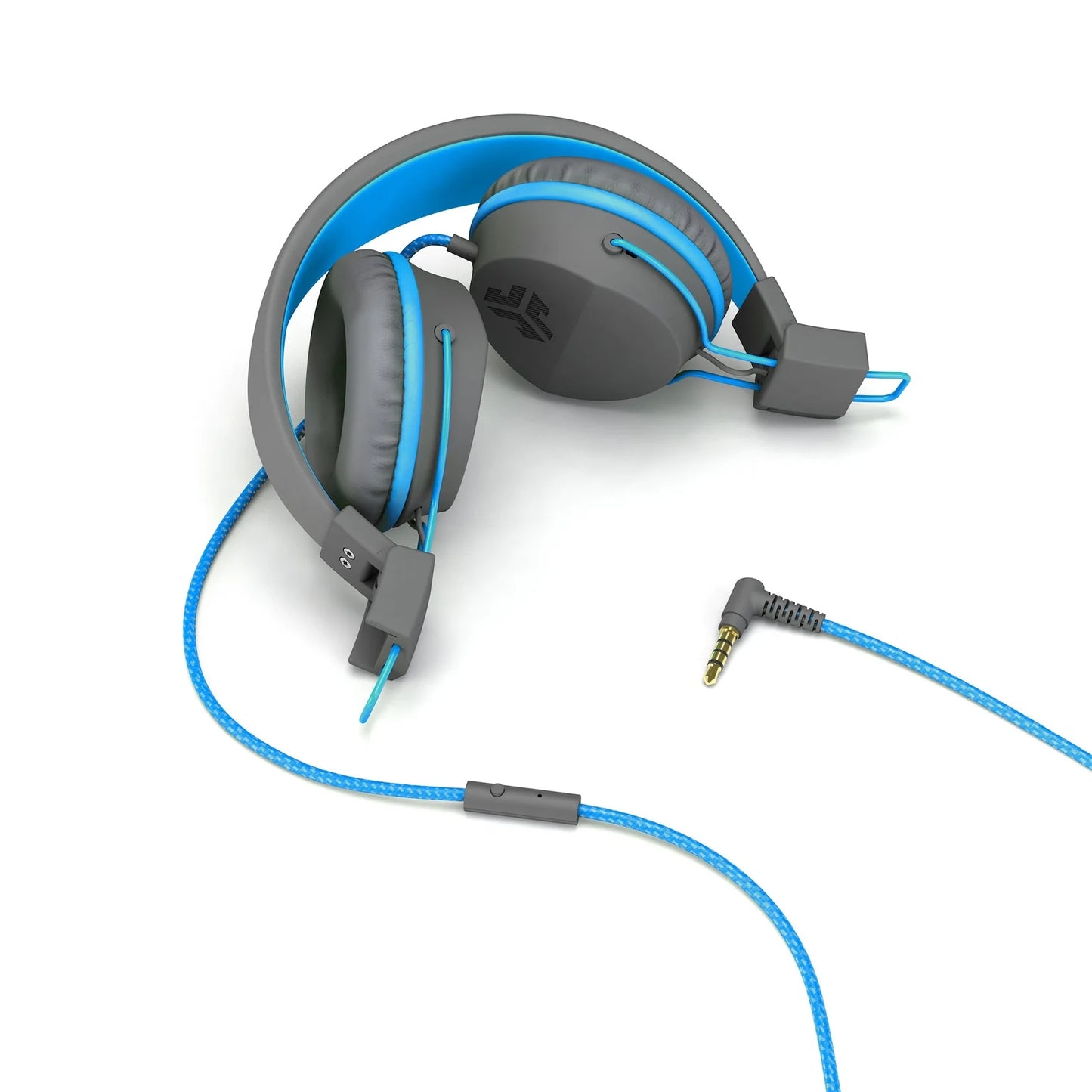 JLab JBuddies Studio On-Ear Kids Wired Headphones - Blue/Grey