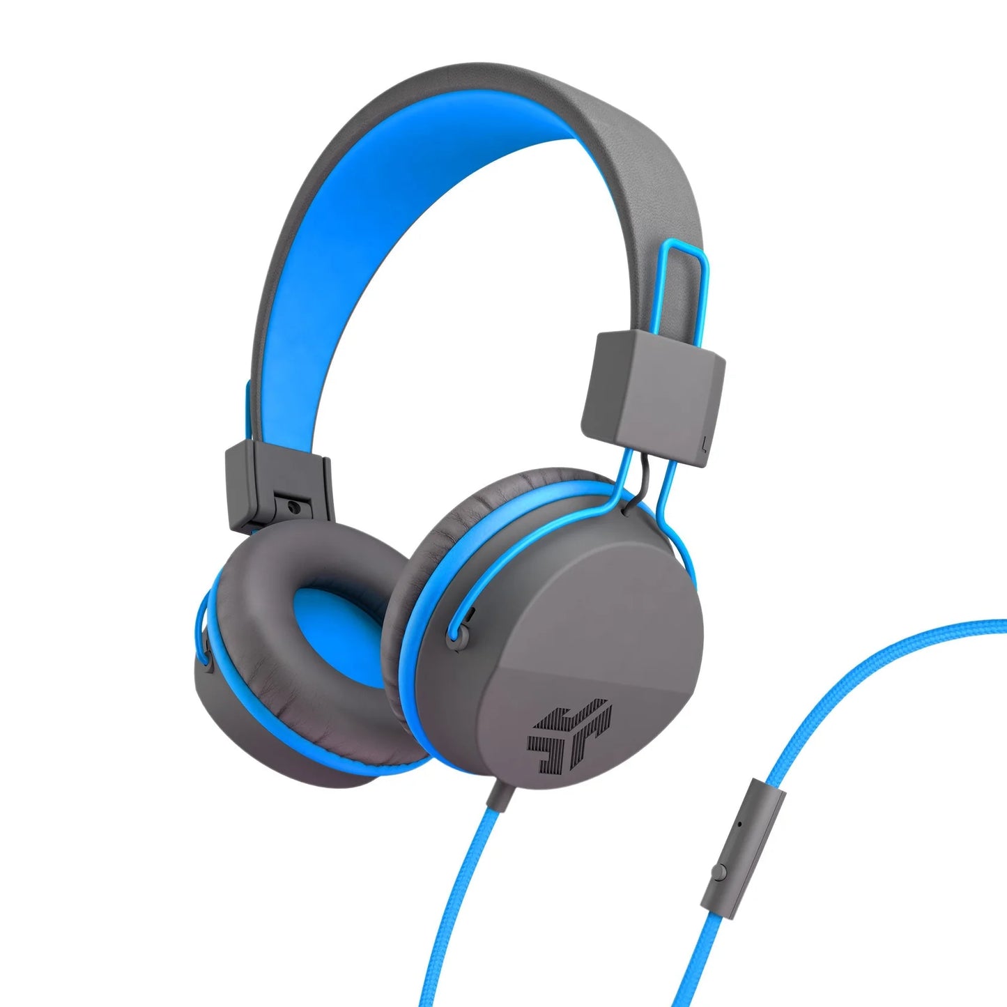 JLab JBuddies Studio On-Ear Kids Wired Headphones - Blue/Grey