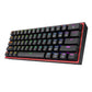 Redragon K616 FIZZ Pro 61-Key RGB Mechanical Gaming Keyboard – Black (60%, RGB, Wireless/Wired, Hot-Swappable)