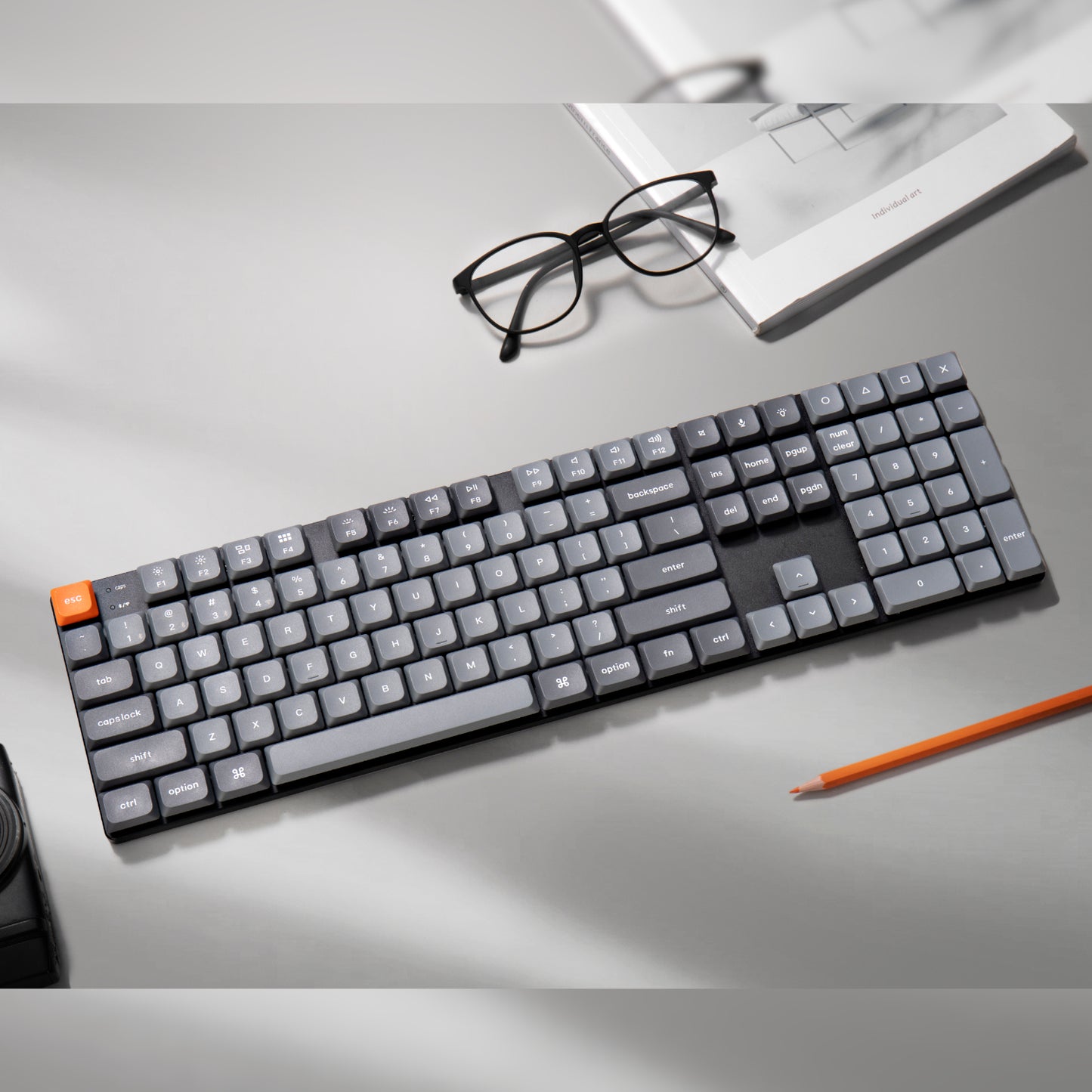 Keychron K5 Max QMK/VIA Full-sized Wireless Custom Mechanical Keyboard | BROWN Switches