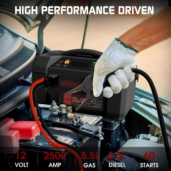 LOKITHOR 5 in 1 Jump Starter, Air Compressor and Pressure Washer