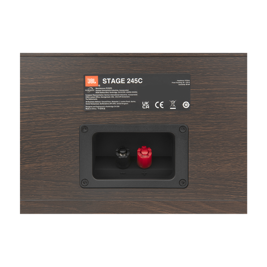 JBL Stage 245C 2.5-Way Quad 4.5-Inch Center Channel Loudspeaker - Each - Espresso