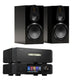Eversolo DMP-A10 Network Audio Streamer (Black) + Eversolo AMP-F10 Power Amplifier (Black) + Monitor Audio Gold 100 6G Bookshelf Speakers - Pair (Gloss Black)