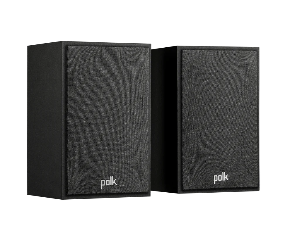 Polk Monitor XT15 Bookshelf Speakers (Black)+ WiiM Amp (Grey)