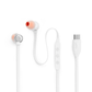 JBL Tune 310C USB In-Ear Headphones with Hi-Res Audio Support and USB-C Connectivity - White