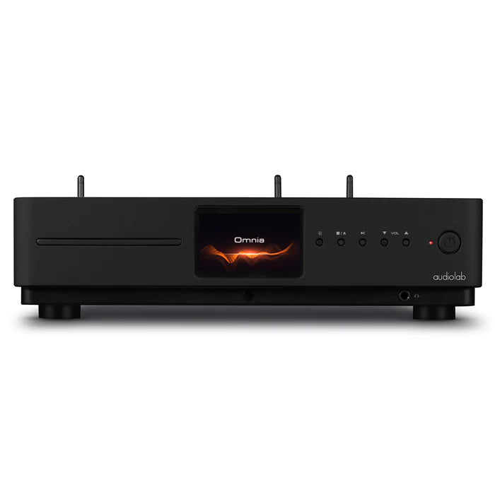 Audiolab OMNIA Amplifier CD Player Streamer (Black) + Mission LX-5 MKII Floorstanding Speaker - Pair (Black)