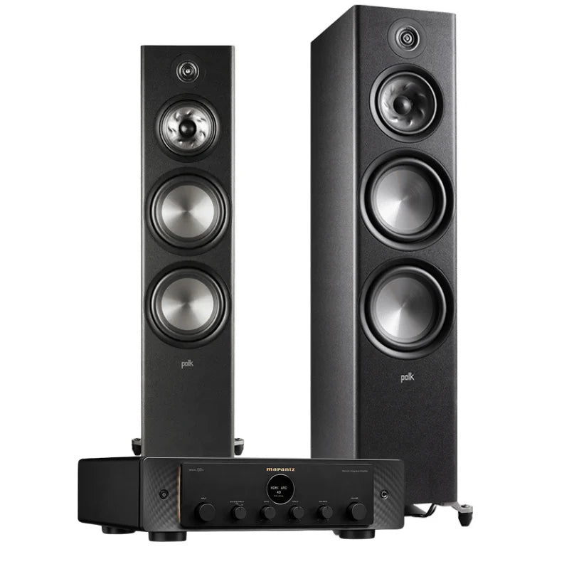 Marantz MODEL40N Integrated Stereo Amplifier (Black) + Polk Reserve R700 Floorstanding Speakers - Pair (Black)