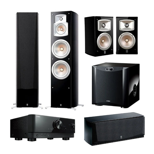 Yamaha NS-333 5.1 Home Theatre System (Black) + Yamaha RX-V4A AV Receiver (Black)