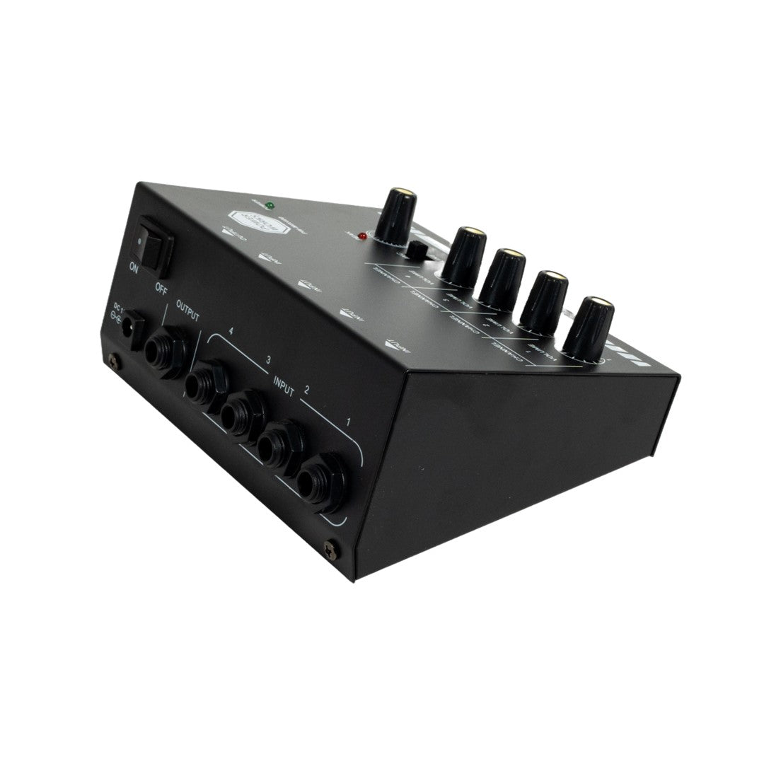 Power Works PW-MIX400 4-Channel Mini Audio Mixer - Each - Black