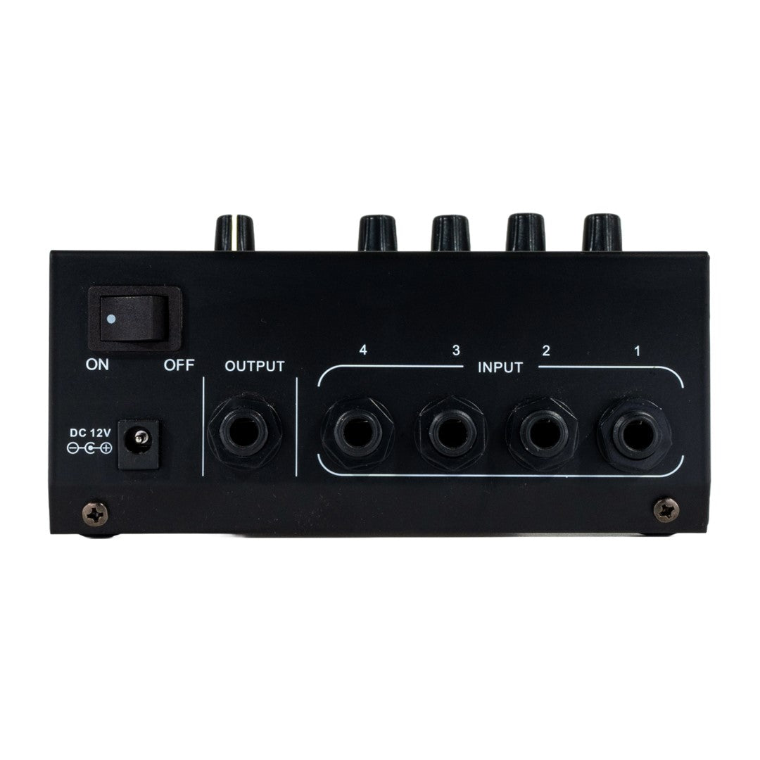 Power Works PW-MIX400 4-Channel Mini Audio Mixer - Each - Black