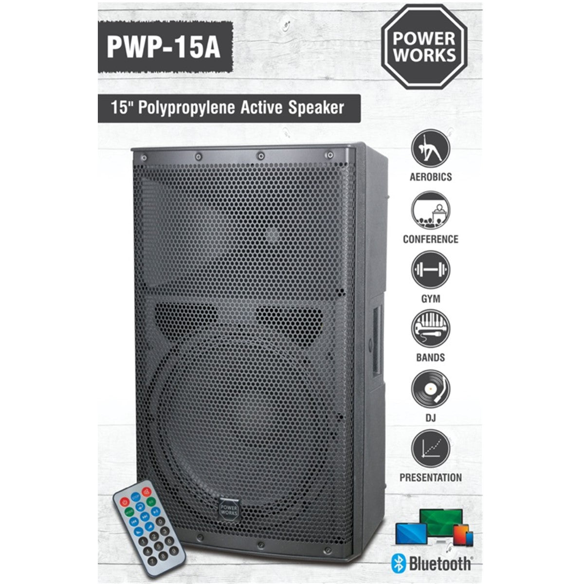 Power Works Starliner PWP 15A Active Speaker - Each - Black