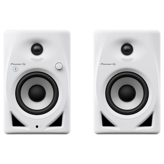Pioneer DJ DM-40D-BT-W 4” White Desktop Monitors-Bluetooth - Pair (White)