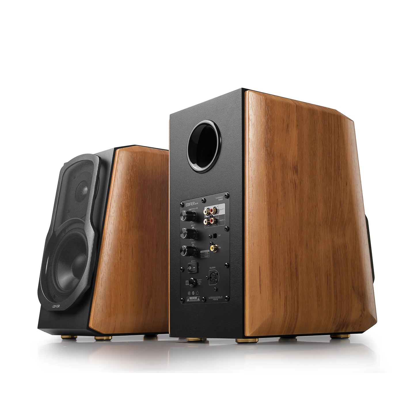 Edifier S1000MKII 2.0 Powered Bookshelf Speakers - Pair - Light Brown