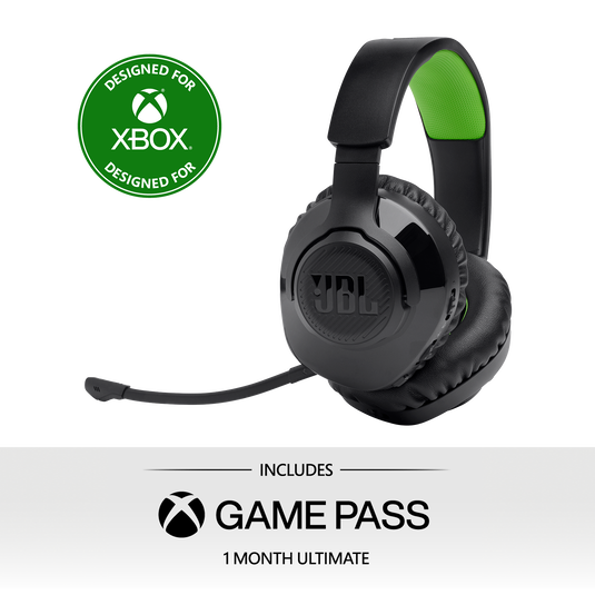 JBL Quantum 360X Wireless Over-Ear Console Gaming Headset with Detachable Boom Mic (for Xbox) - Black/Green