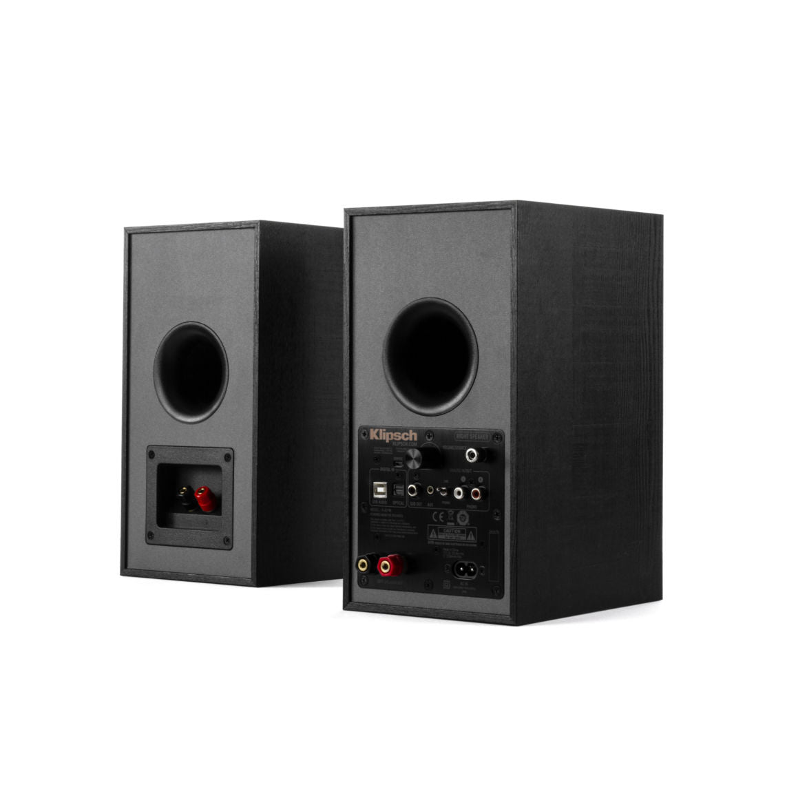 Klipsch R-41PM Powered Bookshelf Speakers - Black (Pair) + Klipsch R-121SW Subwoofer - Black (Each)