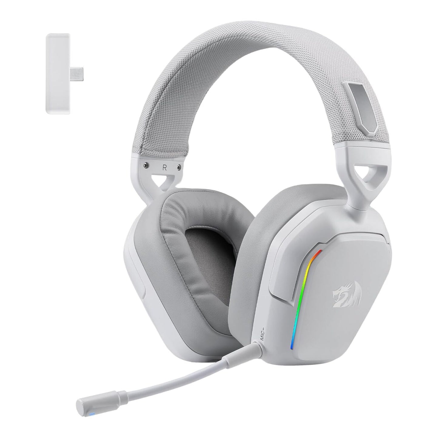 Redragon H868 RGB Wireless Gaming Headset – White