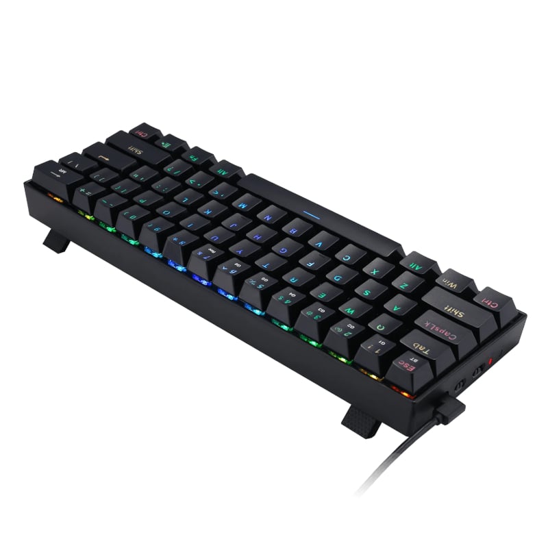 REDRAGON DRACONIC PRO Mechanical 61 Key|Bluetooth 5.0|RGB 9 Colour Modes|Rechargable Battery|Type-C Charging Cable Gaming Keyboard – Black