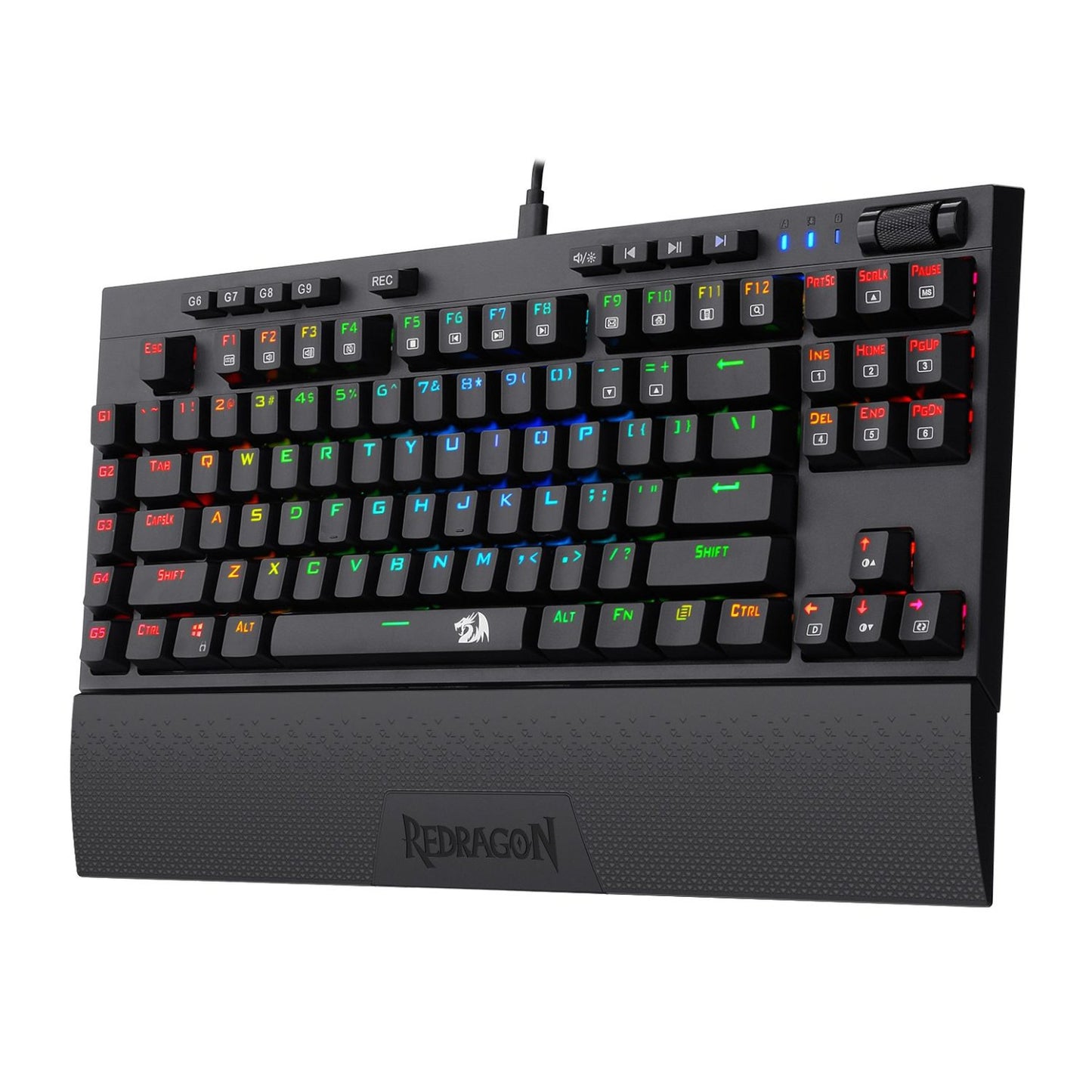 Redragon K588 RGB Pro BROADSWORD TKL Mechanical Wired Gaming Keyboard – Black