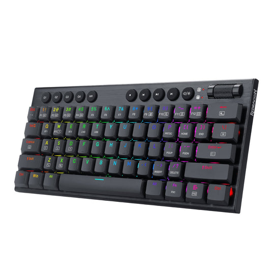REDRAGON Horus Mini 61Key Red Switch RGB Low Profile Gaming Mechanical Keyboard – Black