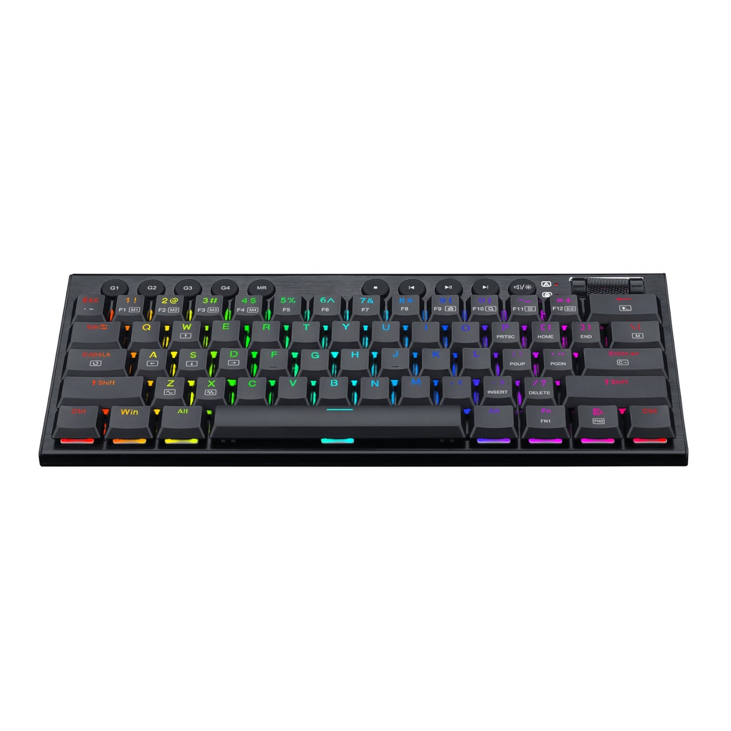 REDRAGON Horus Mini 61Key Red Switch RGB Low Profile Gaming Mechanical Keyboard – Black