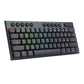 REDRAGON Horus Mini 61Key Red Switch RGB Low Profile Gaming Mechanical Keyboard – Black