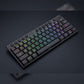 REDRAGON Horus Mini 61Key Red Switch RGB Low Profile Gaming Mechanical Keyboard – Black