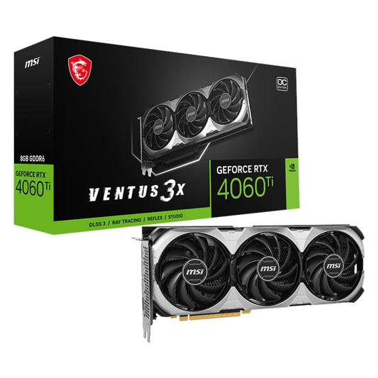 MSI Nvidia GeForce RTX 4060Ti Ventus 3X E 8G GDDR6X 128-BIT Graphics Card