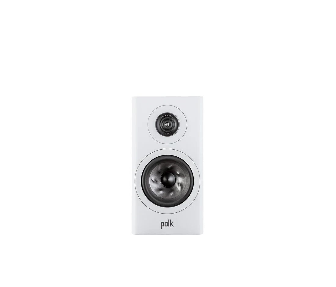 Polk Reserve R100 Bookshelf Speakers - Pair (White) + WiiM Amp Pro Multiroom Streaming Amplifier (Silver)
