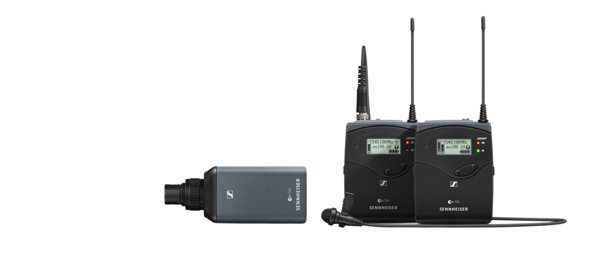 Sennheiser EW 100 ENG G4-B Wireless Camera Lavalier + Plug-on Transmitter Set