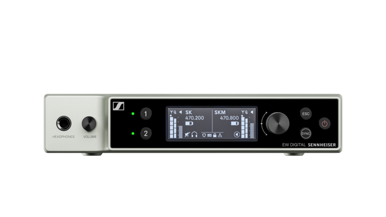 Sennheiser EW-DX EM 2 DANTE Two-Channel Digital Half-Rack Receiver - Each - Silver