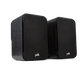 Polk ES10 Bookshelf Speakers (Black) + WiiM Amp (Grey)