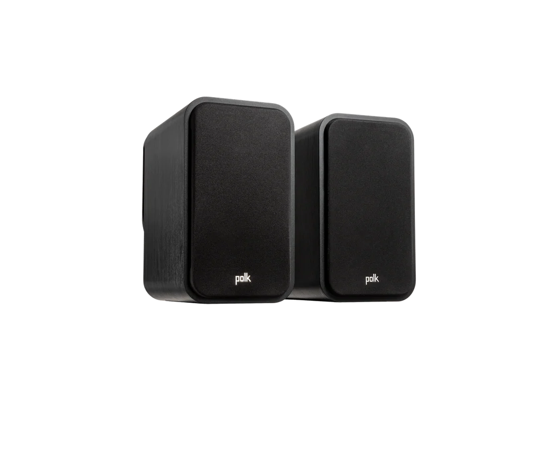 Polk Audio Signature Elite ES20 Bookshelf Speaker (Black) + Wiim Amp Pro Streaming Amplifier (Silver)