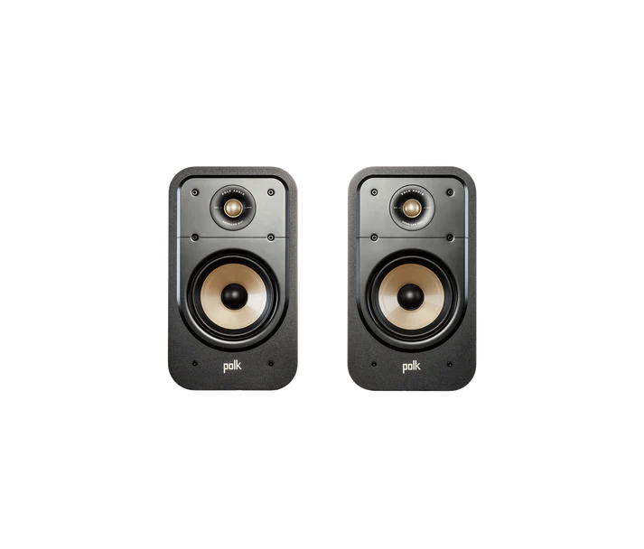 Polk Audio Signature Elite ES20 Bookshelf Speaker (Black) + Wiim Amp Pro Streaming Amplifier (Silver)