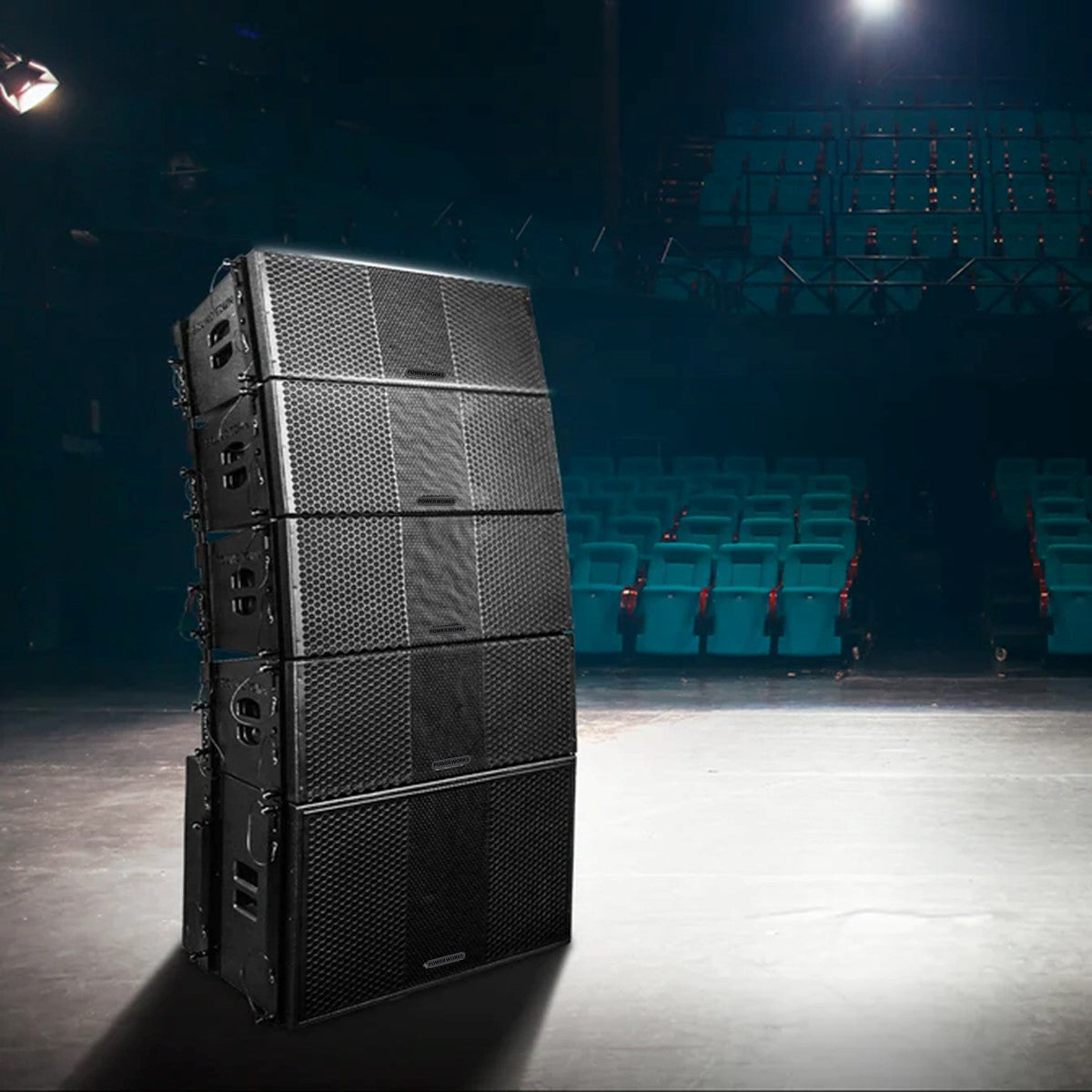 Power Works Zethus-210BPW 10" Line Array Loudspeaker with DSP - Each - Black